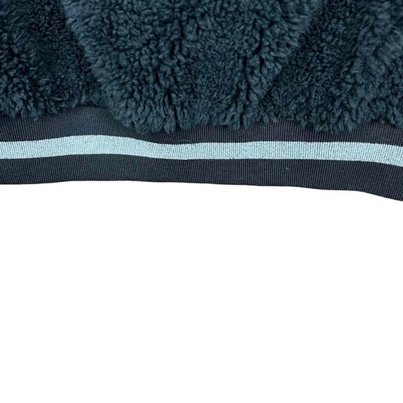 1. State Teddy Fuzzy Sweatshirt Pullover Top Black Silver Metallic Trim Small - Picture 3 of 16